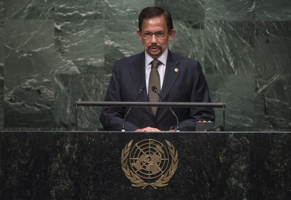 Sultanen och premiärministern av Brunei, Hassanal Bolkiah.