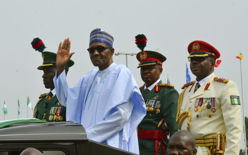 Nigerias sittande president Muhammadu Buhari, som företräder partiet APC.