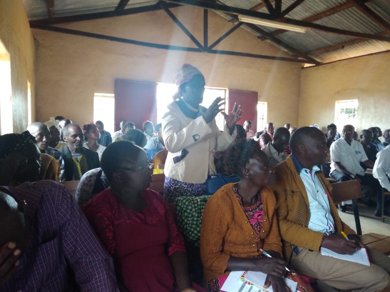 Deltagare från Kalawa i distriktet Makueni som nyligen deltog vid mötet om FN:s hållbara utvecklingsmål.