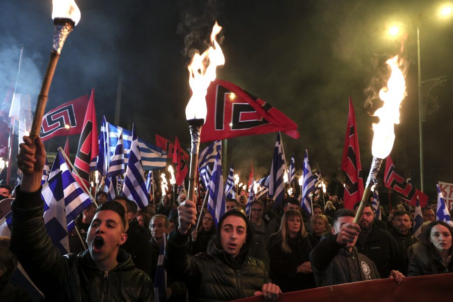 Grekiska Gyllene gryning är ett av många högerextrema partier i Europa som EU-valet kan bli en språngbräda för.