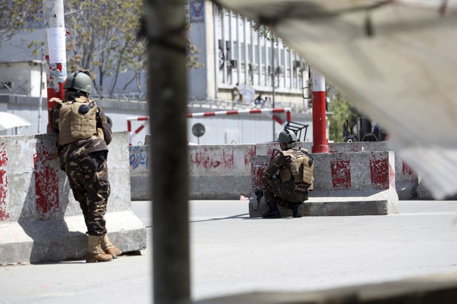 Afghanska säkerhetsstyrkor i Kabul.