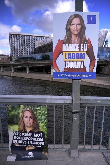 Valaffischer inför Europaparlamentsvalet 2019.
