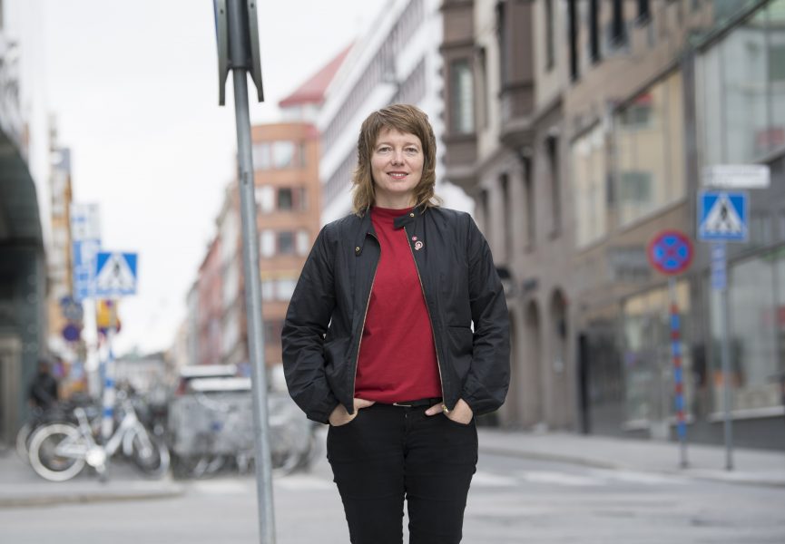 Malin Björk, kandidat för Vänsterpartiet till det stundande EU-valet.