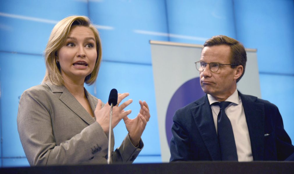 Kristdemokraternas partiledare Ebba Busch Thor (KD) och Moderaternas partiledare Ulf Kristersson (M) vill uppdatera energiöverenskommelsen.