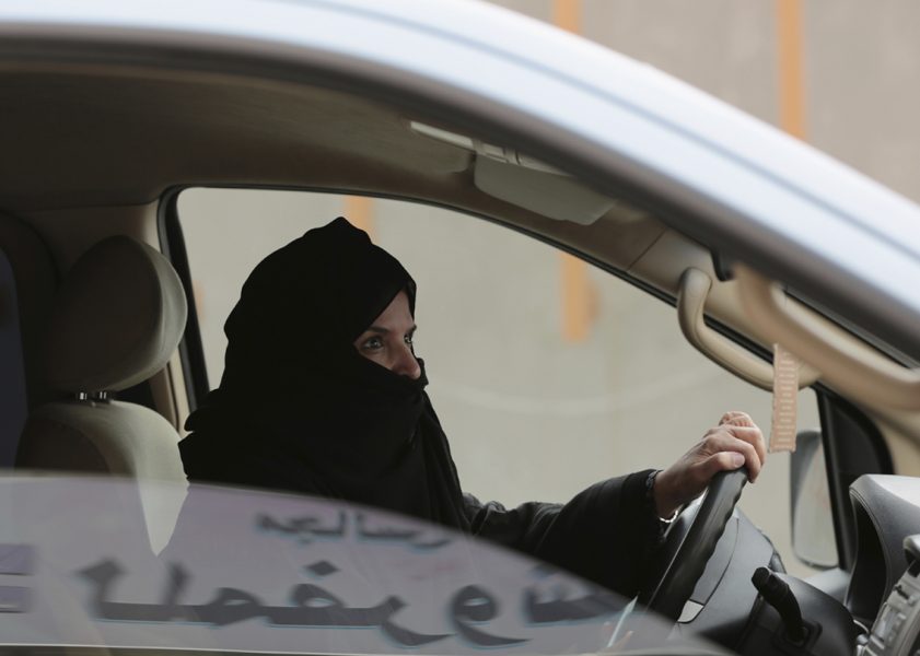 Kvinnorättsaktivisten Aziza al-Yousuf, en av de åtalade kvinnorna som frigavs i mars.