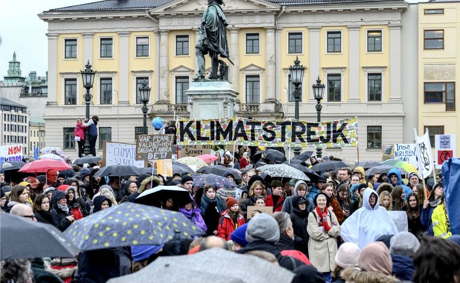 Den 15 mars hölls den första globala strejken för klimatet, bland annat på Gustaf Adolfs torg i Göteborg.