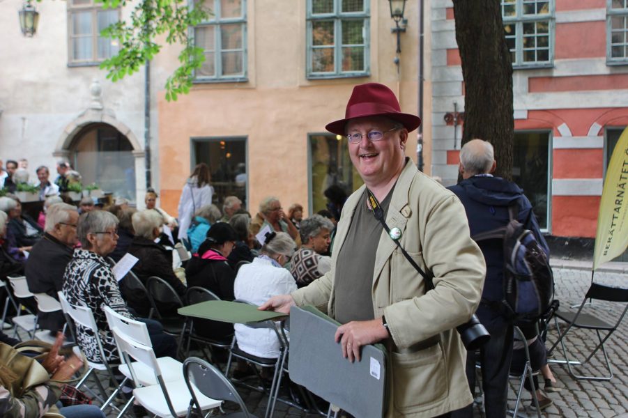Olle Johansson är en av berättarna på Berättarnas torg i Gamla stan i juni.