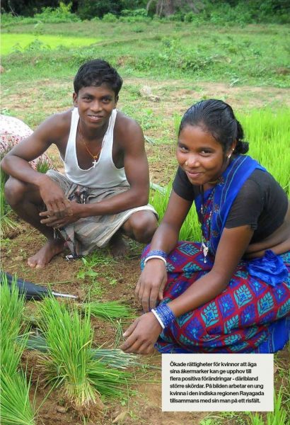 Ökade rättigheter för kvinnor att äga sina åkermarker kan ge upphov till ﬂera positiva förändringar - däribland större skördar.