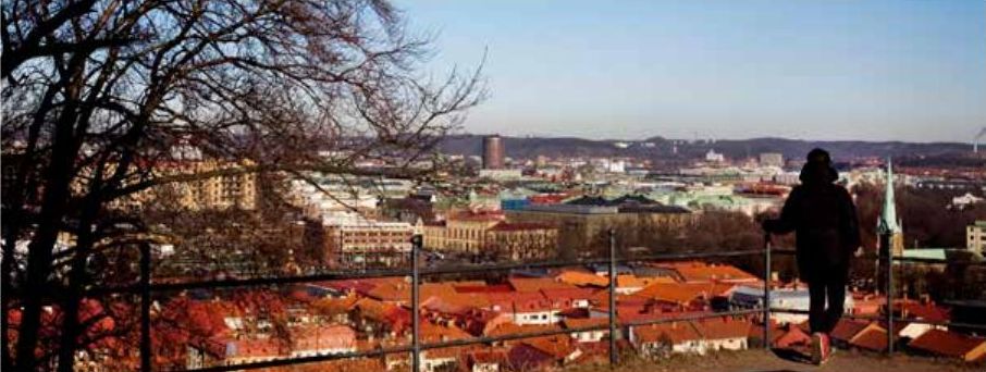 Utsikt från Skansen Kronan över ett Göteborg som är en fortsatt mycket segregerad stad.