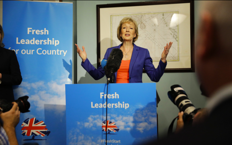 Andrea Leadsom är en av flera som vill efterträda Theresa May som brittisk premiärminister.