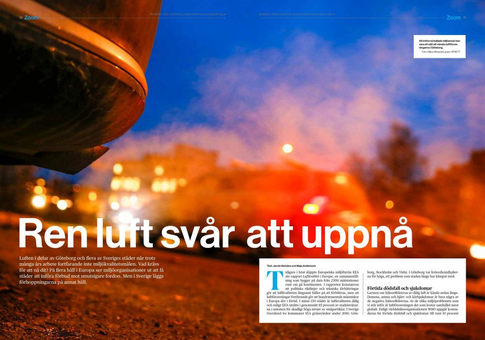 Att införa så kallade miljözoner kan vara ett sätt att minska luftföroreningarna i Göteborg.