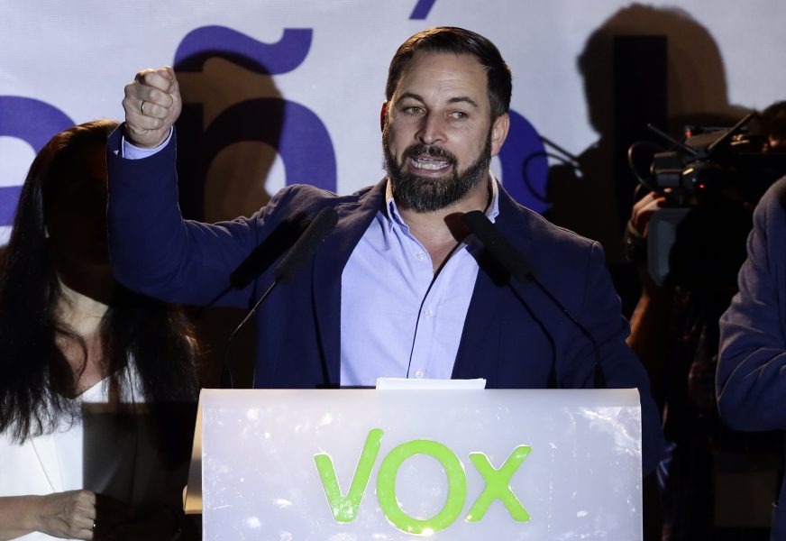 Santiago Abascal är partiledare för högerextrema spanska partiet Vox.