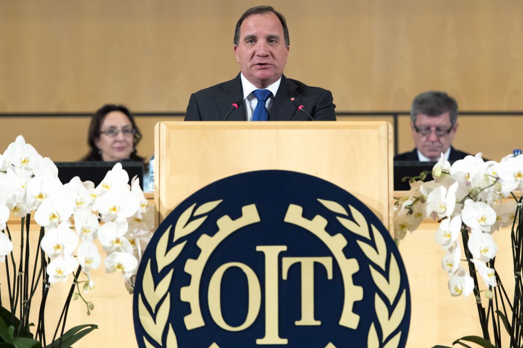 Statsminister Stefan Löfven (S), som i går talade under ILO:s årskonferens, föredrar skampåle framför strängare straff.