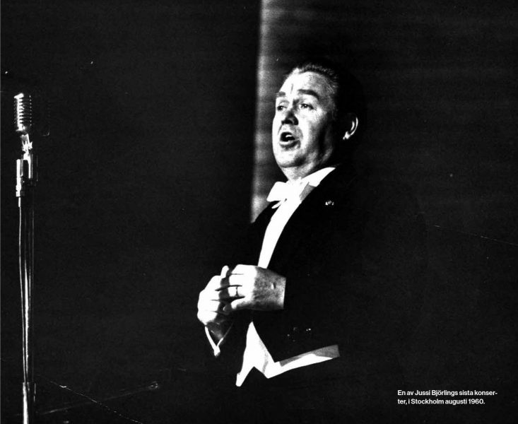 En av Jussi Björlings sista konserter, i Stockholm augusti 1960.