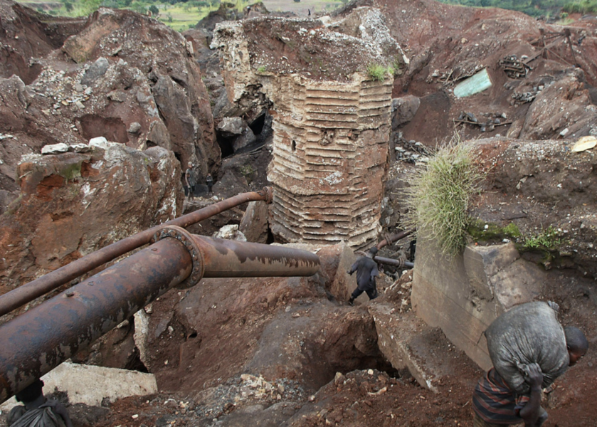En koboltgruva i Kongo-Kinshasa.