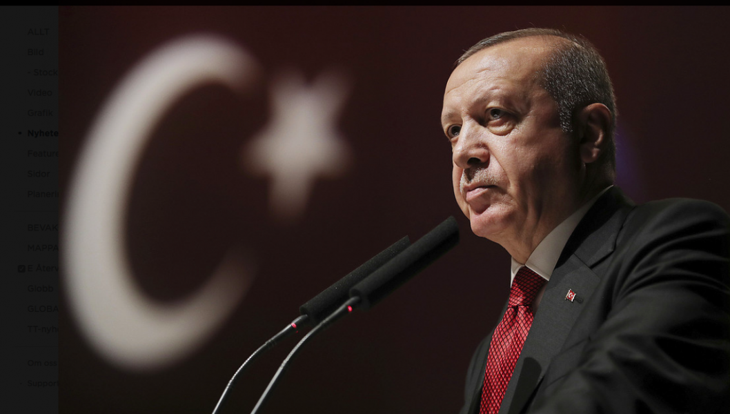 Turkiets president Recep Tayyip Erdogan under ett möte i Istanbul förra veckan.