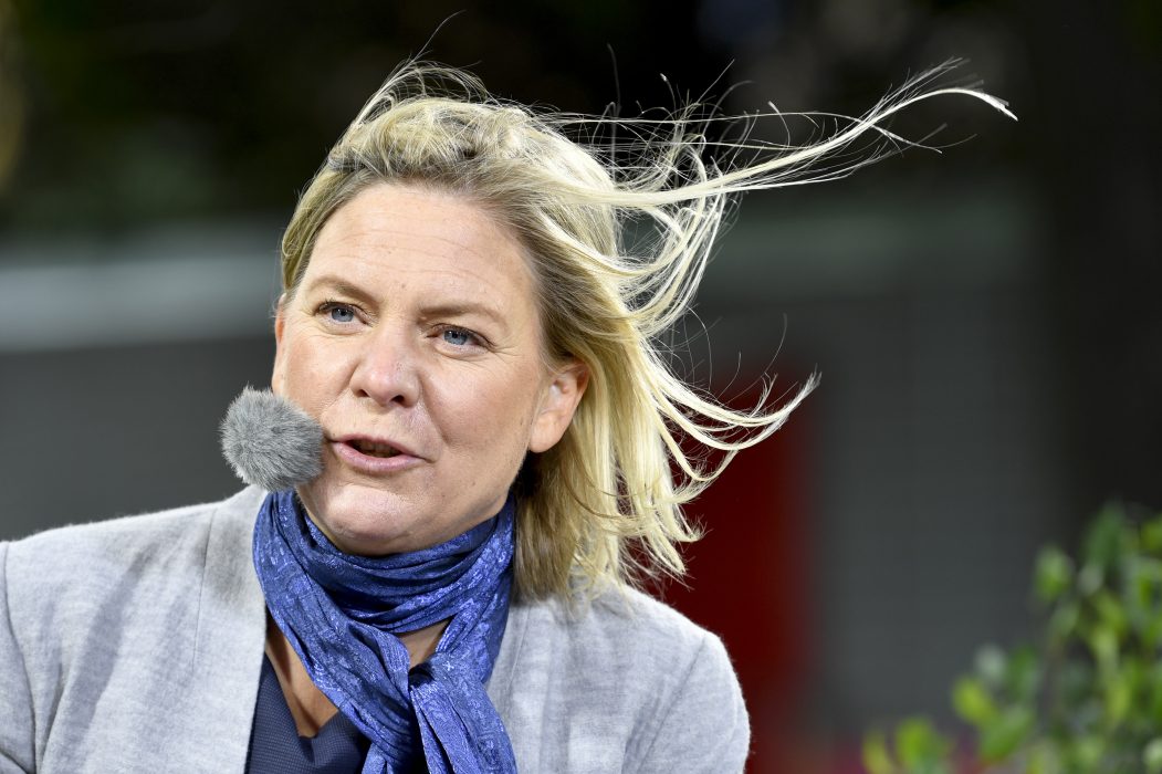 Finansminister Magdalena Andersson (S) under Socialdemokraternas dag på politikerveckan i Almedalen.