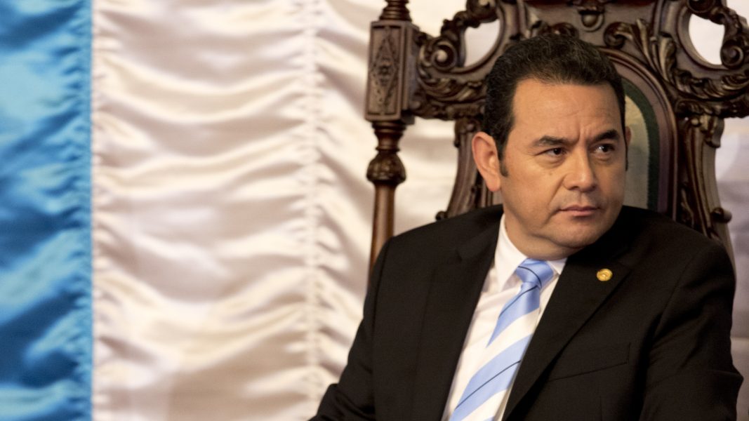 Guatemalas president Jimmy Morales.