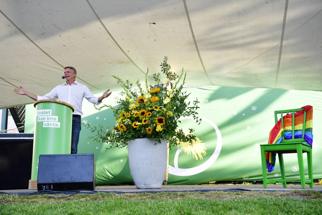 MP:s språkrör Per Bolund var först ut av partiledarna under årets Almedalsvecka i Visby.