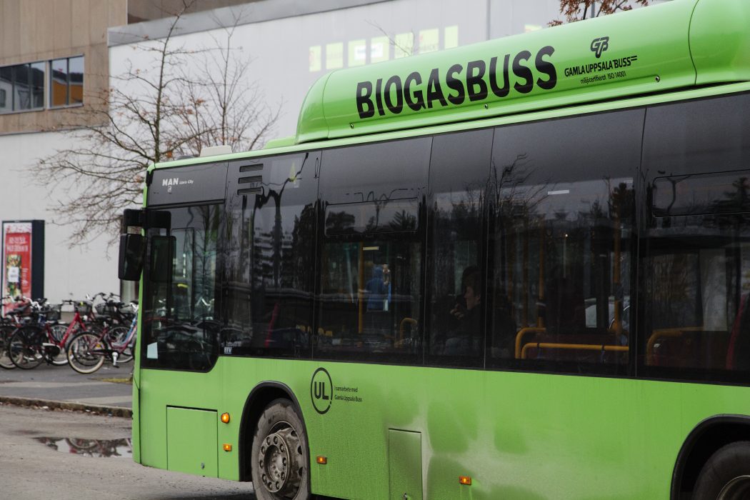 Biogasbuss i Gottsunda, Uppsala.