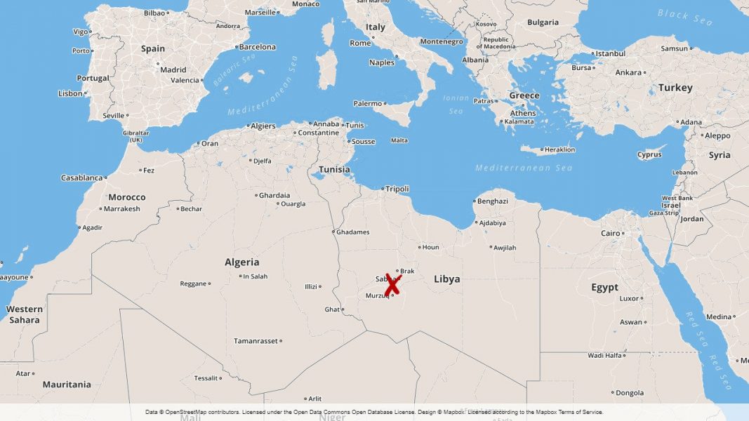 En drönare attackerade en bröllopsceremoni i sydvästra Libyen.
