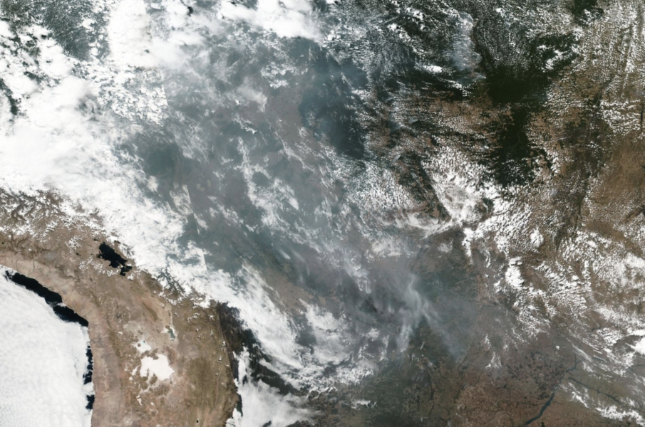 Nasa/AP/TTSatellitbild från Nasa som visar bränderna i Amazonas regnskog.