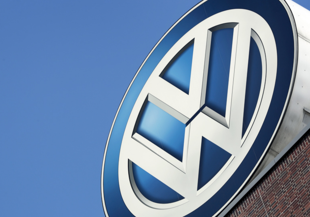 En skylt som VW inte vill ska synas.