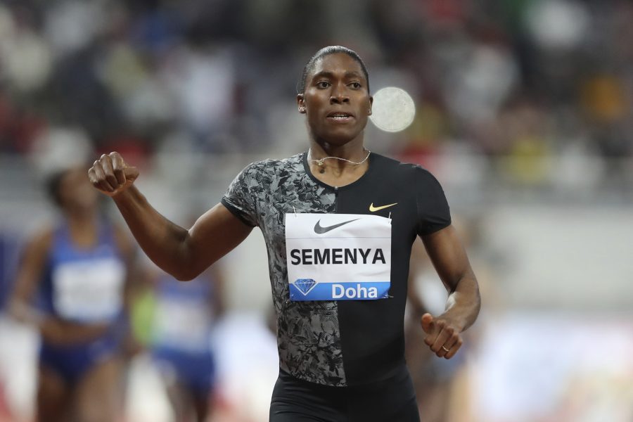 Världsmästaren Caster Semenya vann guld i 800 meter i Diamond League i Doha, Qatar, i maj i år.