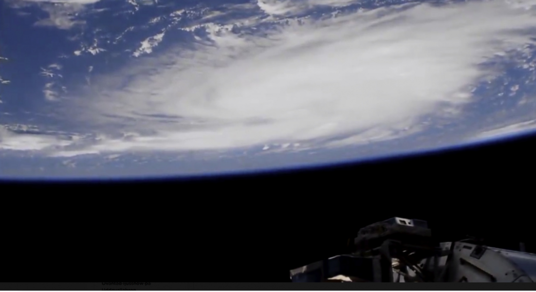 Bild på orkanen Dorian tagen från rymden.