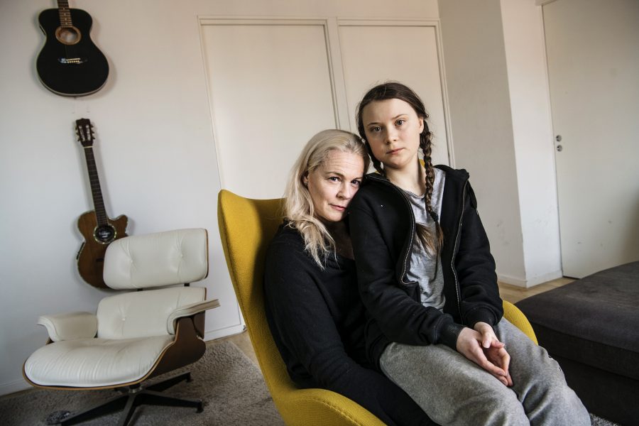 Greta Thunberg och hennes mamma, operasångerskan Malena Ernman.