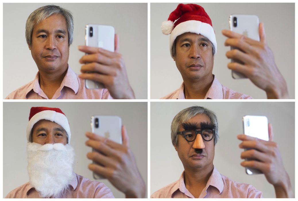 Iphone X använder sig av ansiktsigenkänningsteknik för att identifiera användaren.