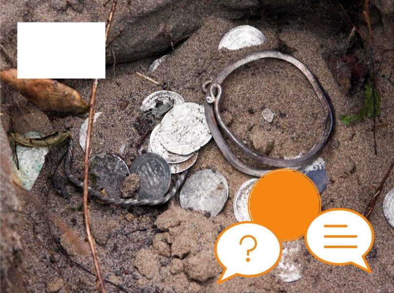 De här mynten – med arabisk eller persisk skrift på – hittades i en vikingaskatt på en gotländsk åker 2006.