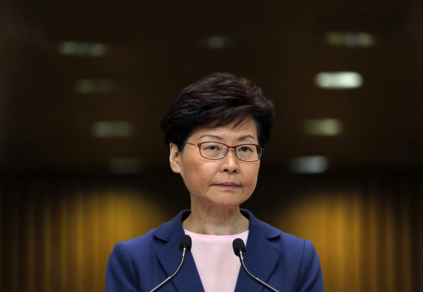 Hongkongs chefsminister Carrie Lam.