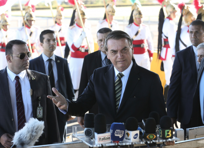 Jair Bolsonaro vid presidentresidenset Alvorada i Brasília i förra veckan.