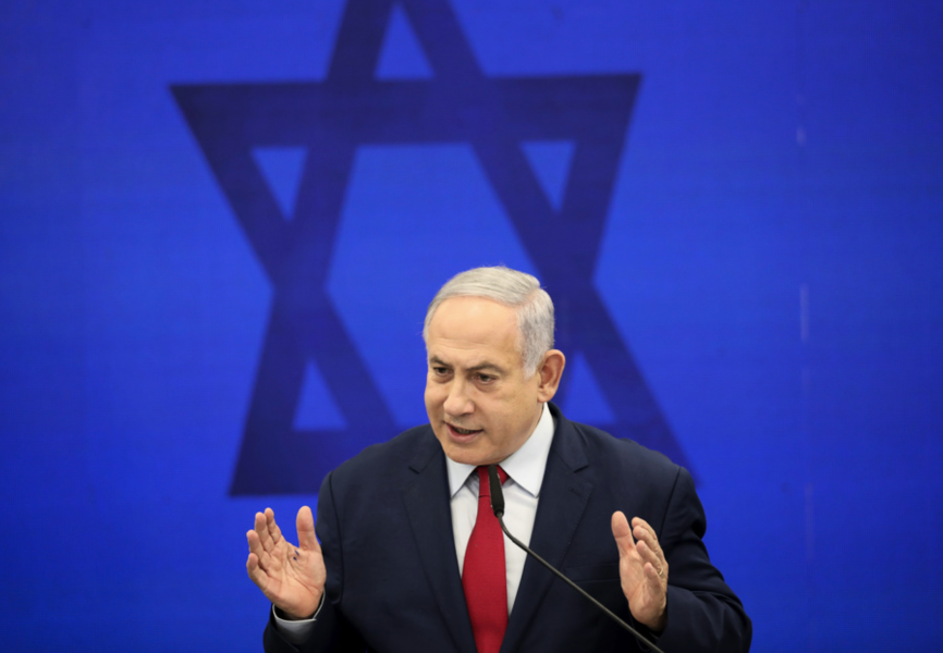 Benjamin Netanyahu kampanjar för fullt inför Israels nyval, som hålls om en vecka.