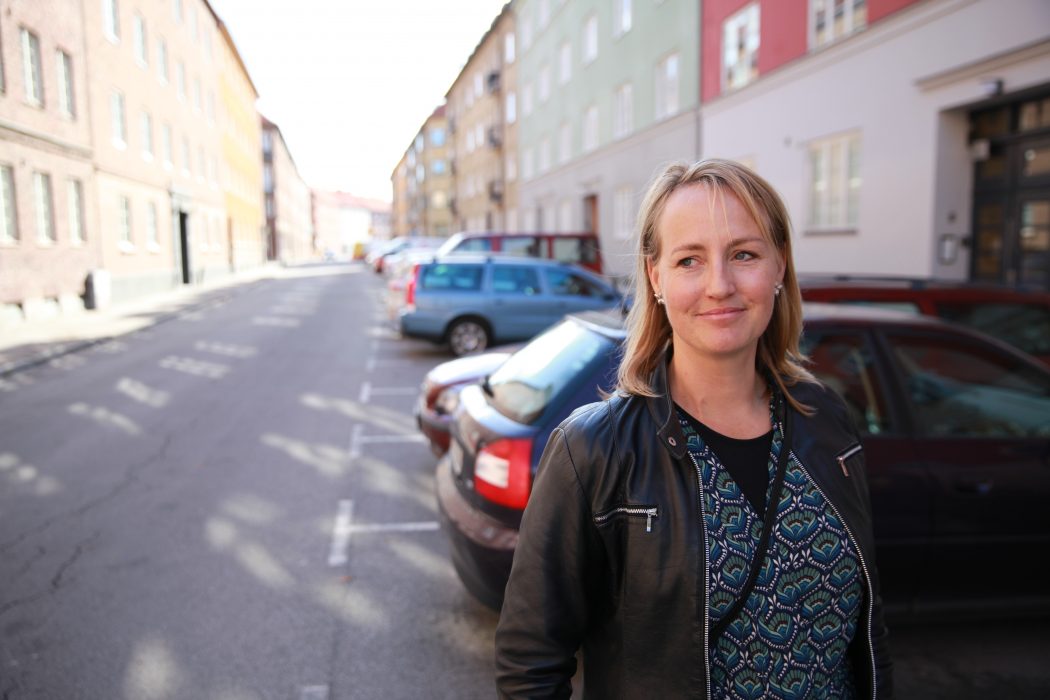 Caroline Larsson, landskapsarkitekt på Malmö stad, ansvarig för projektet Ett grönare Möllan.