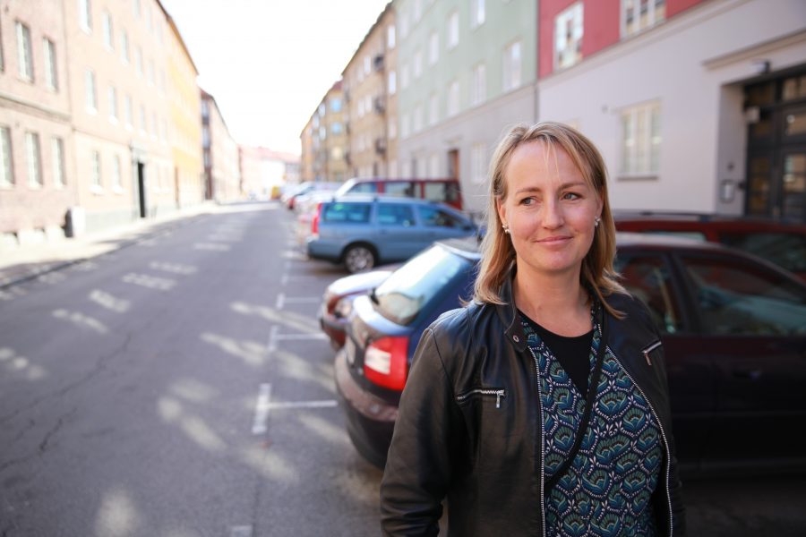 Caroline Larsson, landskapsarkitekt på Malmö stad, ansvarig för projektet Ett grönare Möllan.