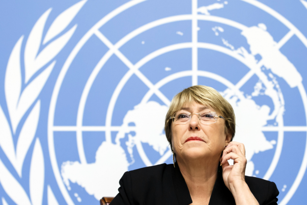 Foto: Salvatore Di Nolfi/Keystone/AP/TTMichelle Bachelet under sin presskonferens i Genève.