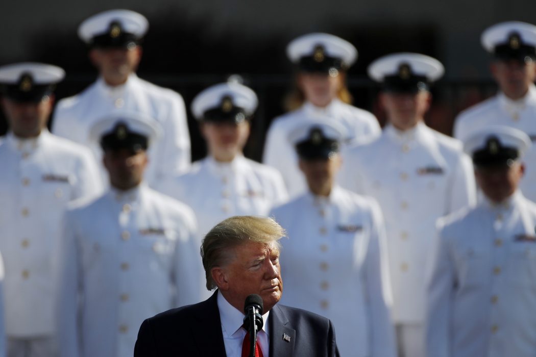 President Donald Trump vid en minneshögtid för offren för terrordåden den 11 september 2001.