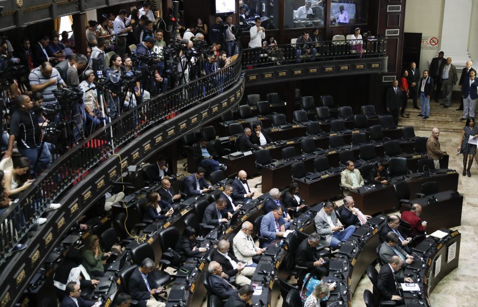 Venezuelas nationalförsamling under tisdagen.