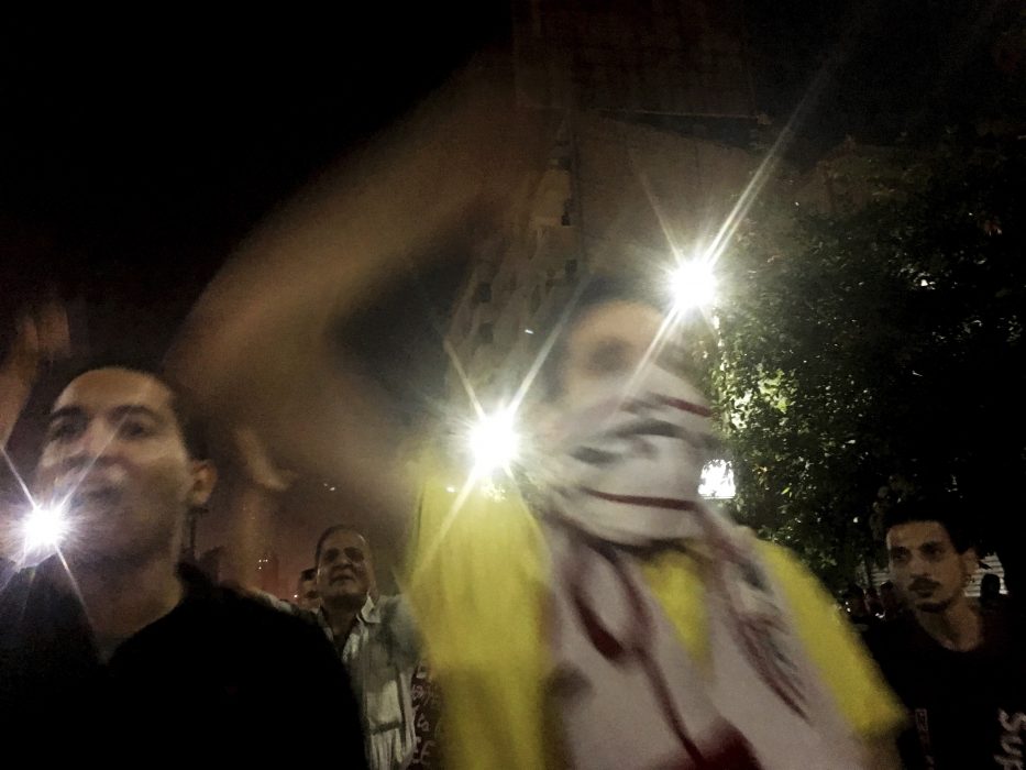 Protester i Kairo mot Abd al-Fattah al-Sisi .