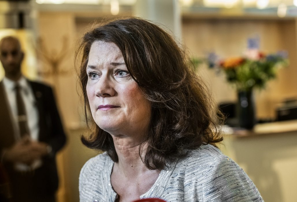 Statsminister Stefan Löfven (S) presenterar sina nya ministrar i samband med riksmötets öppnande, Ann Linde blir ny utrikesminister.