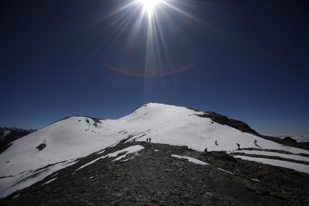 Bergskedjan Cordillera Real utanför La Paz i Anderna.