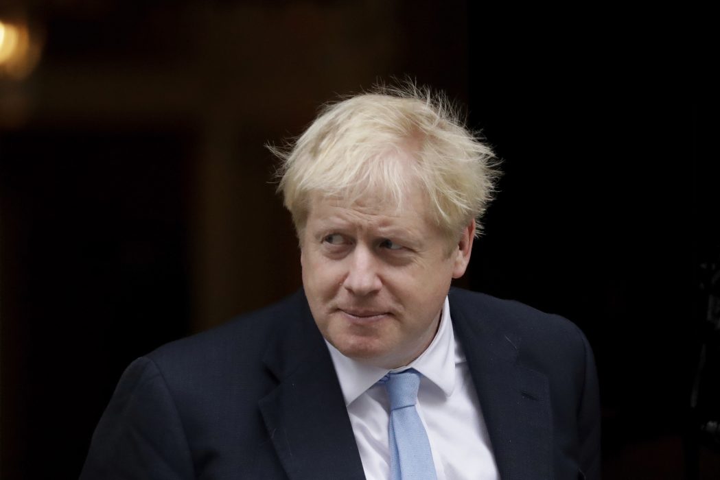 Storbritanniens premiärminister Boris Johnson i tisdags.