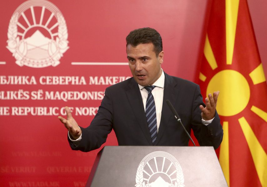 Nordmakedoniens premiärminister Zoran Zaev hoppas få klartecken för att börja förhandla om EU-medlemskap.