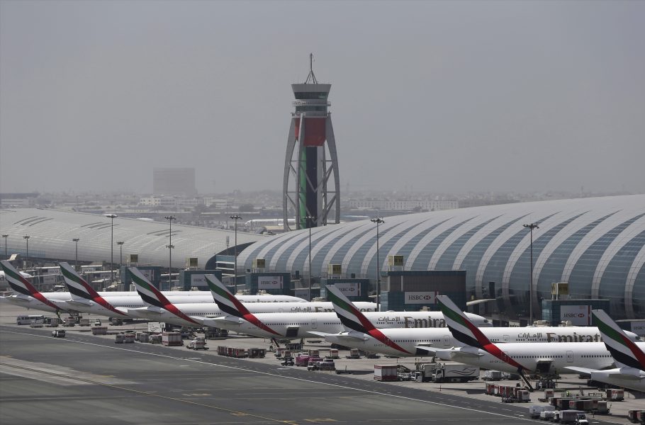 Den internationella flygplatsen i Dubai.