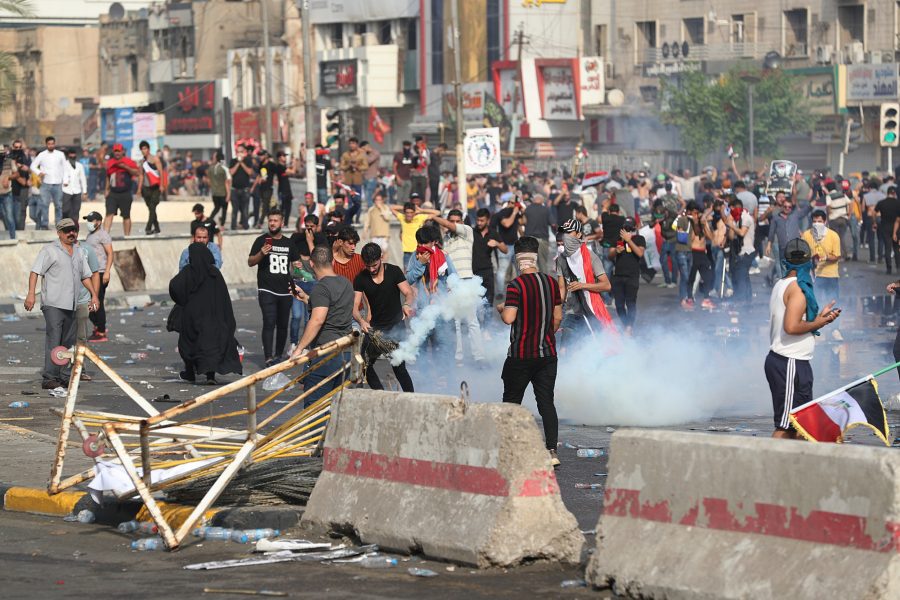 Protesterna i Baghdad, Irak, var de hittills största mot den sittande regeringen sedan den tillträdde i oktober 2018.