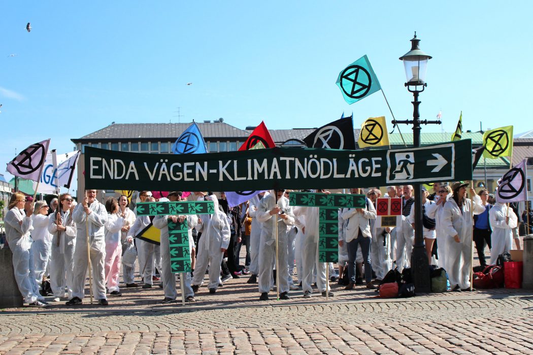 Arkivfoto från klimataktion i Göteborg tidigare i år.