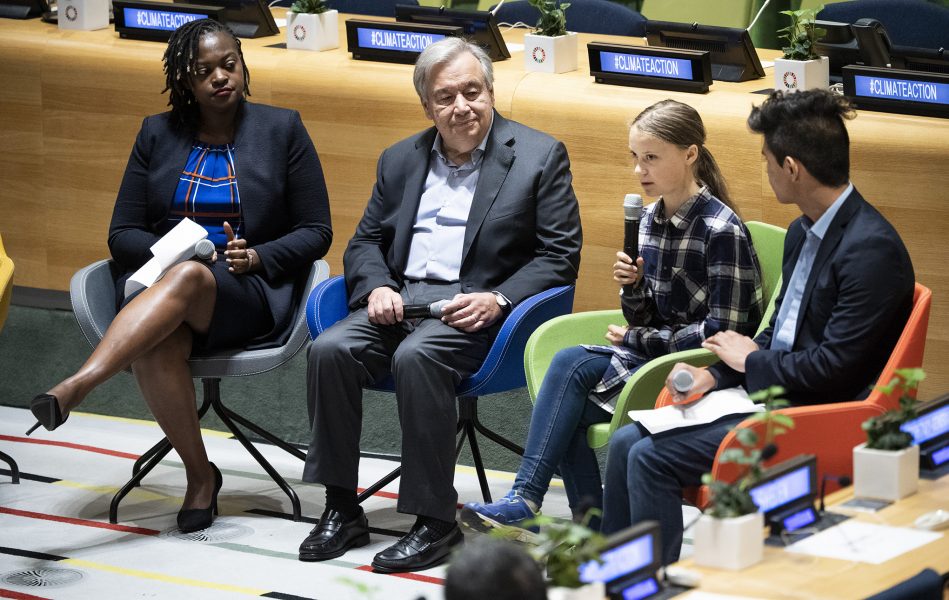 Inget kan stoppa världens unga, sa Greta Thunberg på klimattoppmötet för världens unga i FN-skrapan i New York.