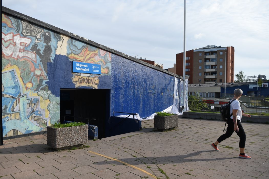 Muralmålningen Highway målades delvis över av klottersanerare i somras, vilket fastighetsägaren saknade bygglov för.
